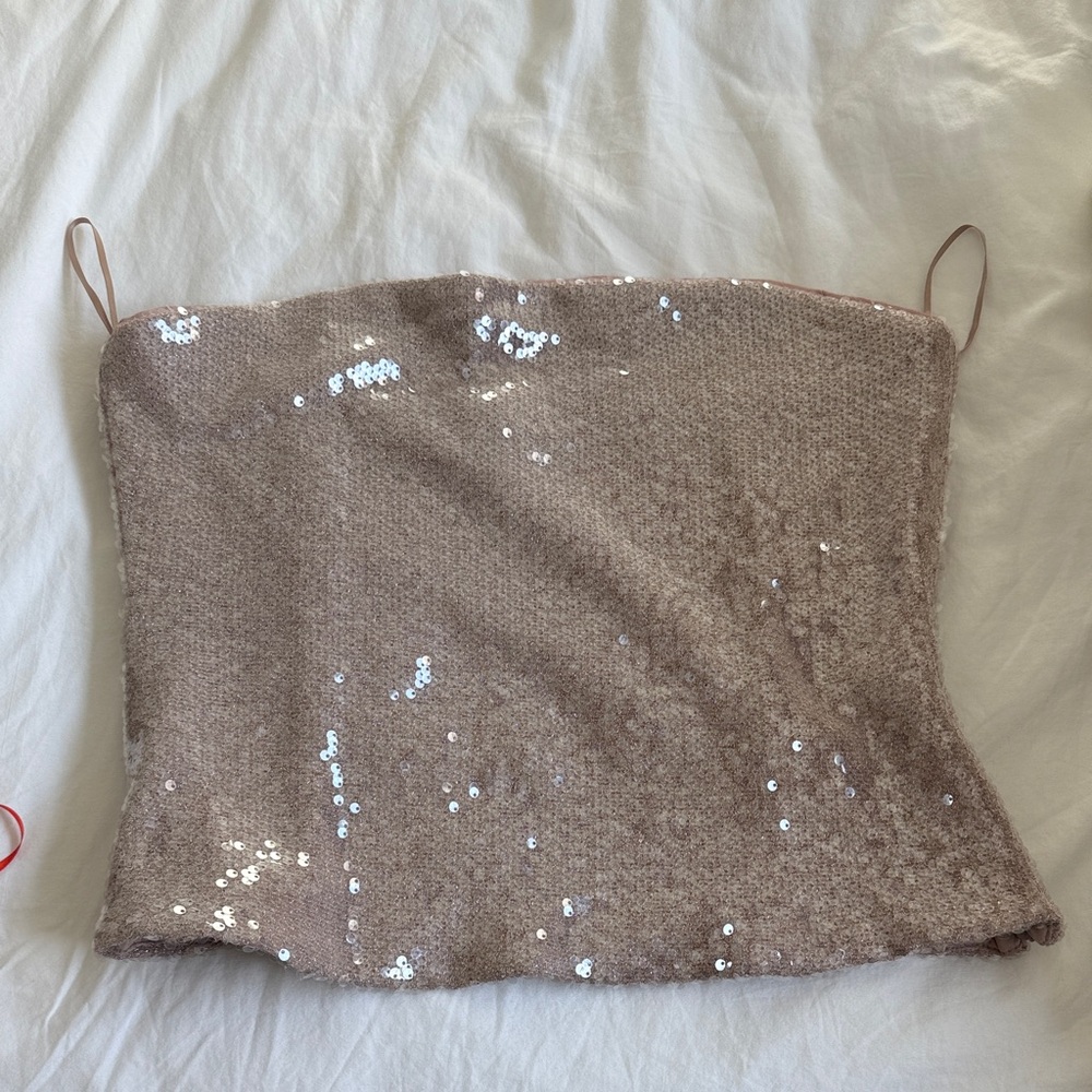 zara sequin top